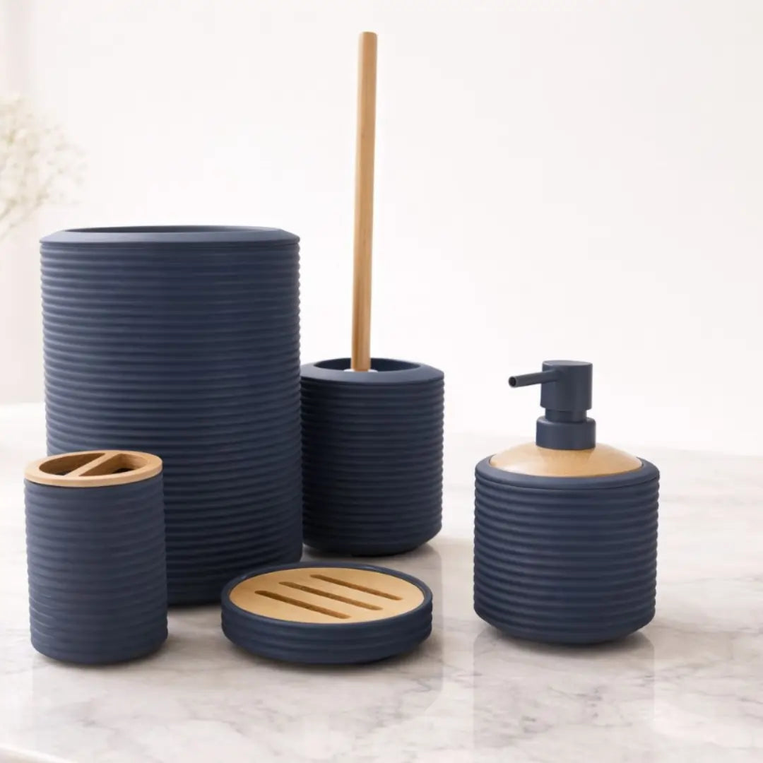 Nordic Slate Bathroom Set (Set of 5) – Modern Minimal Bathroom Accessories