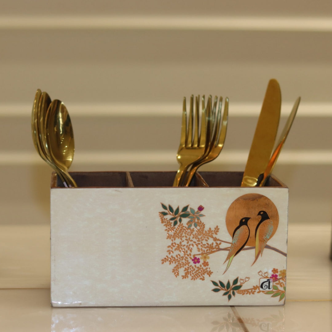 Tropical Feathered Cutlery Organizer